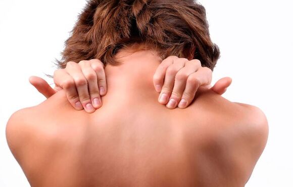 pain in the cervical spine with osteochondrosis