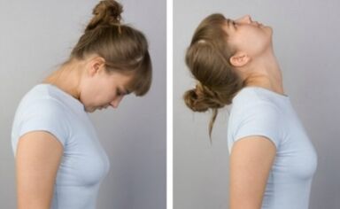 Exercise “Spring” - stretching the neck for osteochondrosis